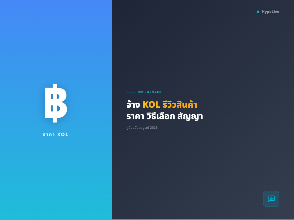 จ้าง KOL รีวิวสินค้า 2026: ราคา วิธีเลือก และสัญญาที่ต้องรู้