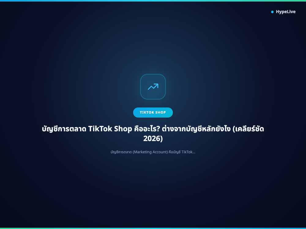 แผนผังบัญชีครีเอเตอร์ TikTok หลายบัญชีเชื่อมกับร้าน TikTok Shop เดียวผ่านโชว์เคสและไลฟ์